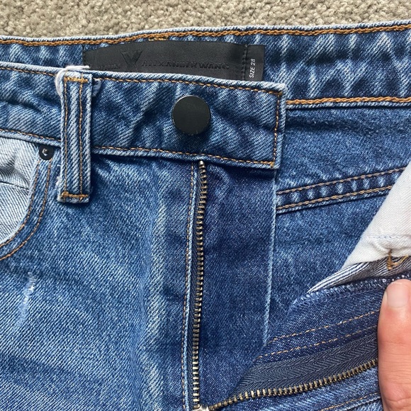 Alexander Wang x Denim Bite Two Tone Jean Shorts - Picture 5 of 8